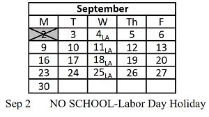 Scott Elementary School - School District Instructional Calendar ...