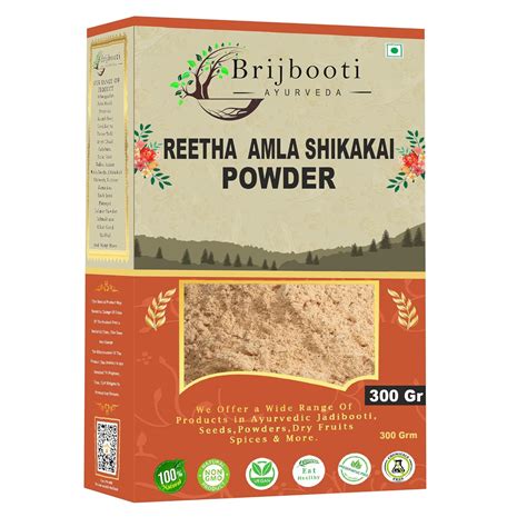 Buy Brijbooti Reetha, Amla and Shikakai Powder Combo Pack for Hair Care ...