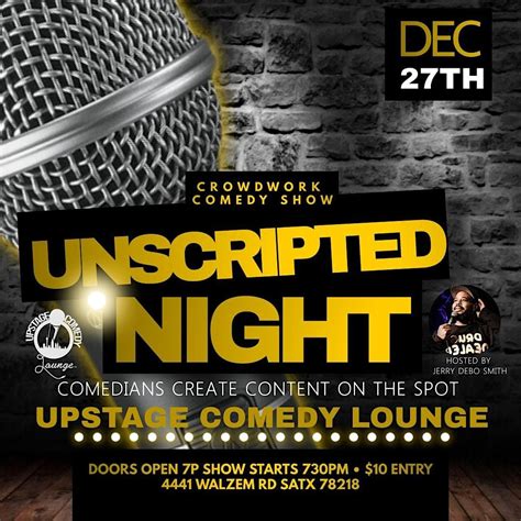 Unscripted Comedy Show "Comedians creating content on the spot", 4441 ...
