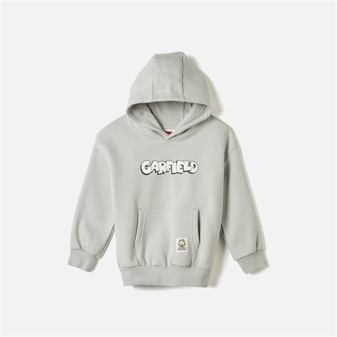 Buy Garfield Print Sweatshirt with Hood and Long Sleeves from ...