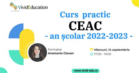 Curs online CEAC - atribuții, portofoliu an școlar 2022-2023 - In Oras ...