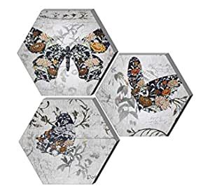 SAF 6MM MDF Hexagon Butterfly Abstract Designer Painting Digital ...