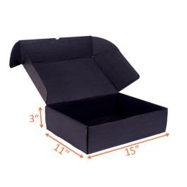 All Black Mailer Box - 15x11x3 | Boxes For Packing