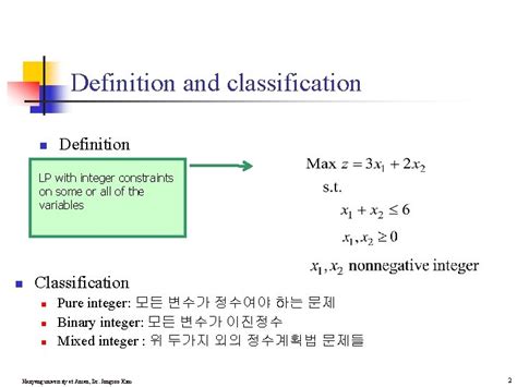 Image result for Integer programming Definition