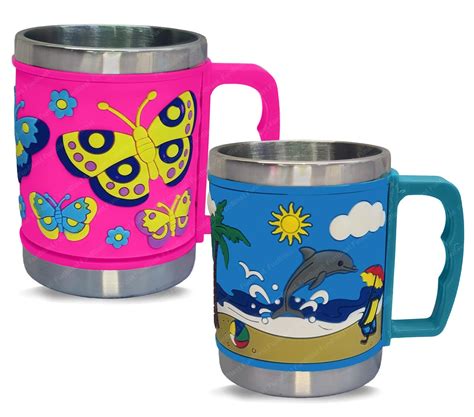 Buy FunBlast Milk Drinking Mug for Kids - Pack of 2 Stainless Steel Hot ...