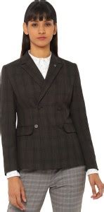 Allen Solly Checkered Single Breasted Formal Women Blazer - Buy Allen ...