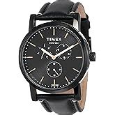 TIMEX Automatic Analog Watch for Man with Black Round Dial & Black ...