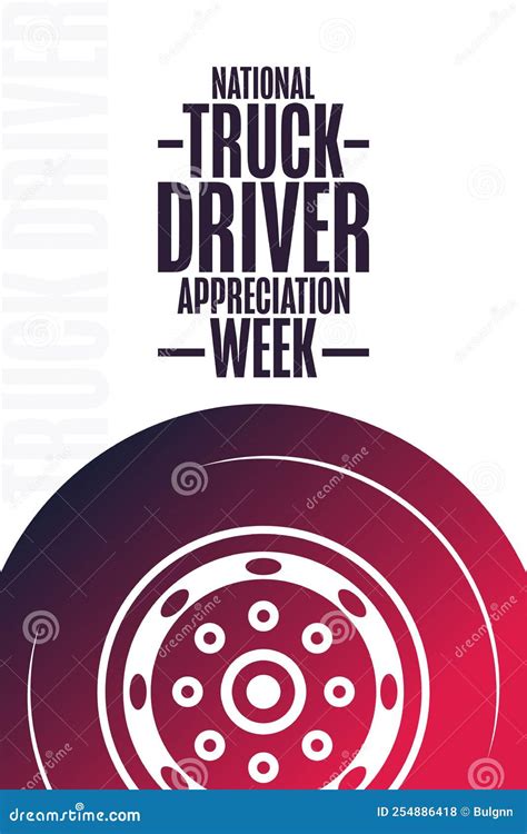 National Truck Driver Appreciation Week. Holiday Concept Stock Vector ...