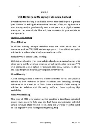 Wcms unit-1-1 - It is notes of WCMS - WEB CONTENT MANAGEMENT SYSTEM ...