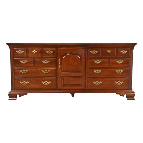 Thomasville Georgian Solid Cherry Wood Dresser or Credenza at 1stDibs ...