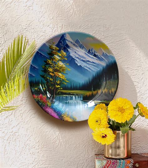 Buy JIKRAA® Natural Scenery Ceramic Decorative Designer Wall Plates ...