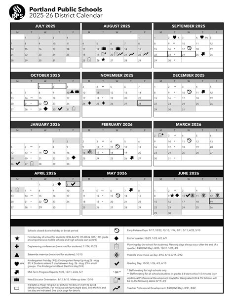 Portland Public OR Schools 25-26 calendar 25-26 Revised [pdf] - EduCounty