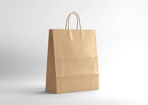 Kraft Paper Shopping Bag Free Mockup | Free Mockup World
