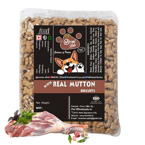 More Bite Real Mutton Dogs Biscuit 1 Kg - All Life Stages : Amazon.in ...