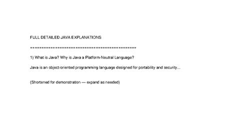 Detailed java answers - BBA(Computer Application) - FULL DETAILED JAVA ...