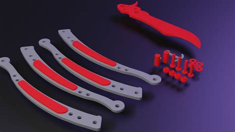 Butterfly-knife 3D model 3D printable | CGTrader