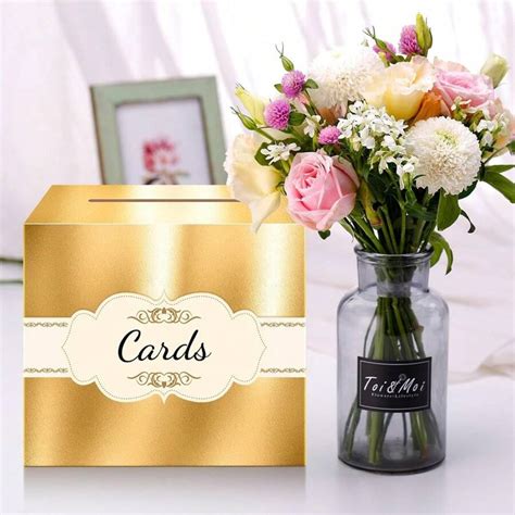 10"X10" Shining Silver Large Envelope Party Gift Card Money Box Wishing ...