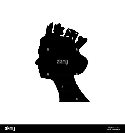 Black vector silhouette of Queen Elizabeth Stock Vector Image & Art - Alamy