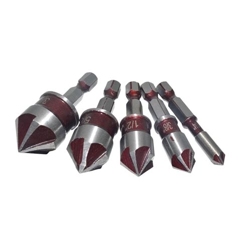 Ciwanning Efficient 82° Countersink Bit 3/4" 5/8" 1/2" 3/8" & 1/4 ...