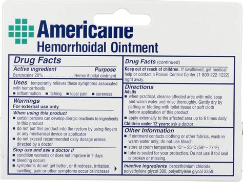 Buy Americaine Hemorrhoidal Ointment Maximum Strength 20% Benzocaine 1 ...