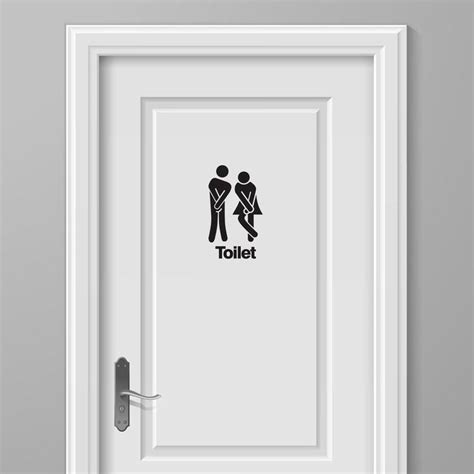 Lustiges Toiletten Türschild Aufkleber Vinyl Aufkleber Toilette ...