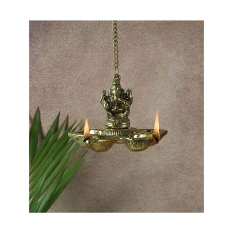 Buy Amaya Decors Hanging Gold Ganesh Diya Online
