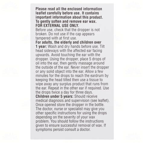 1 X Cerumol Ear Drops 10ml Wax Softener Soften & Remove Ear Wax | eBay