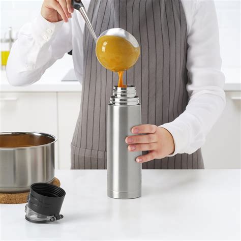 BÅGCIKLID steel vacuum flask, silver-colour, 1 l (34 oz) - IKEA