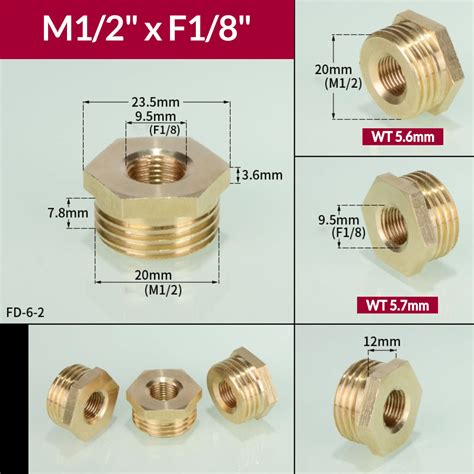 Reduziernippel Messing Reduzierstück Reduzierung außen auf innen 1/8 ...