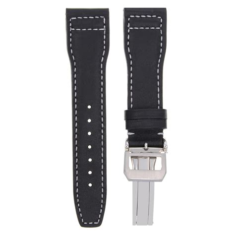 20MM CALF LEATHER WATCH STRAP BAND BUCKLE CLASP FOR IWC PILOT TOP GUN ...