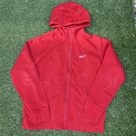 Nike Men's Red Hoodie | Depop