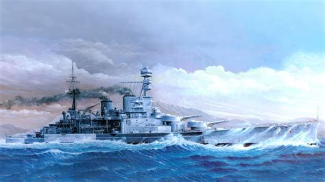 HMS Repulse (1916), Battlecruiser, Royal Navy, 1080P, Warships, Warship ...
