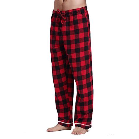 Mens Tall Pajama Pants 30/32/34/36/38 Long Inseam Plaid Lounge Pants ...