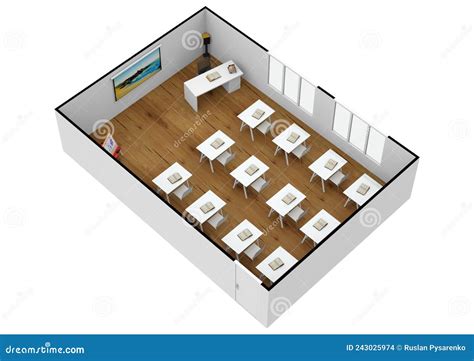 Classroom Floor Plan Stock Illustrations - 75 Classroom Floor Plan ...