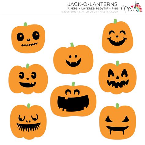 Jack O Lantern Faces Clip Art