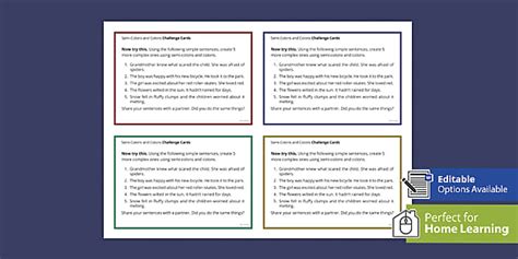 Semi-colons and Colons Quick Challenge