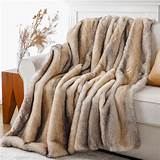 Amazon.com: BATTILO HOME Luxury Mink Faux Fur Throw Blanket, Large Soft ...