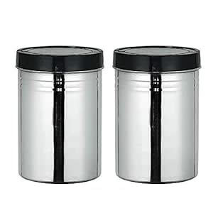 Buy Femora Stainless Steel Storage Food Spices Sugar Tea Coffee Jar Set ...