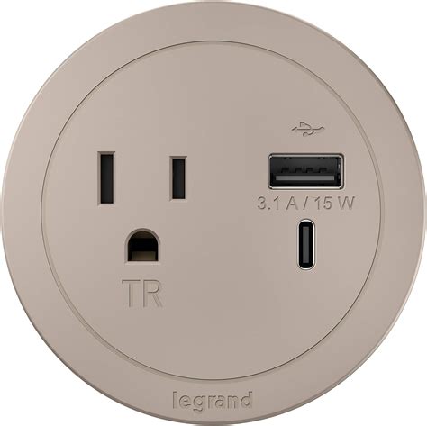 Buy Round Power Strip by Wiremold, Power Strip with USB, Under Desk ...