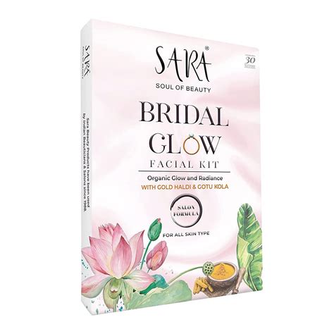 Sara Bridal Glow Facial Kit With Gold Haldi & Gotu Cola For Instant Br ...