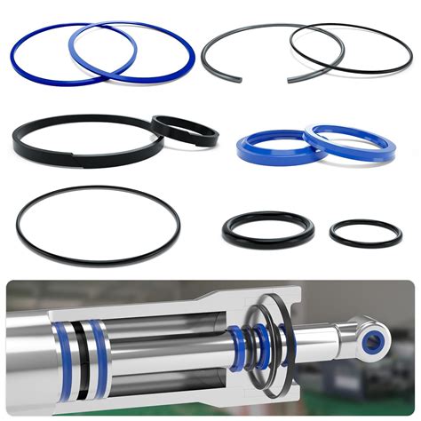 Hydraulic Log Splitter Cylinder Rebuild Seal Kit for 4.0"Bore x 1.75" Rod Cylinder, Dirty Hands ...
