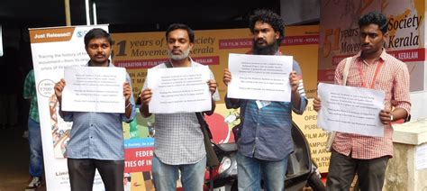 Kerala film fest: Delegates protest arrest of six cinephiles who did ...