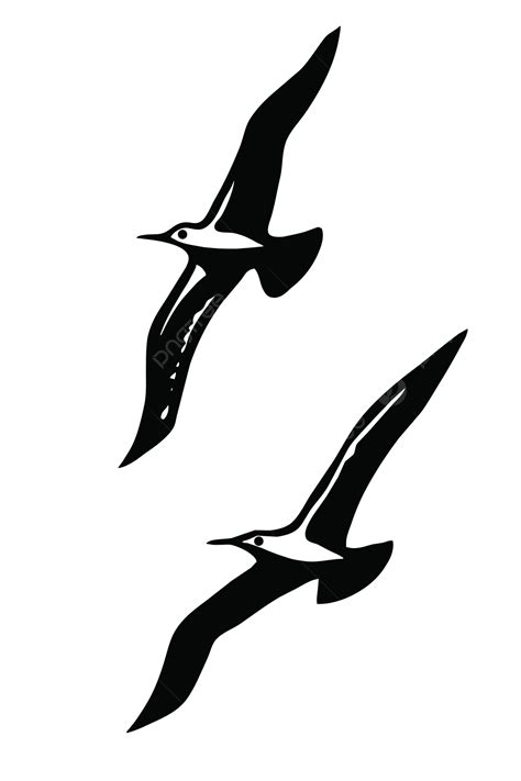 Sea Bird Silhouette Clip Art Seabird Silhouette Vector Images (over