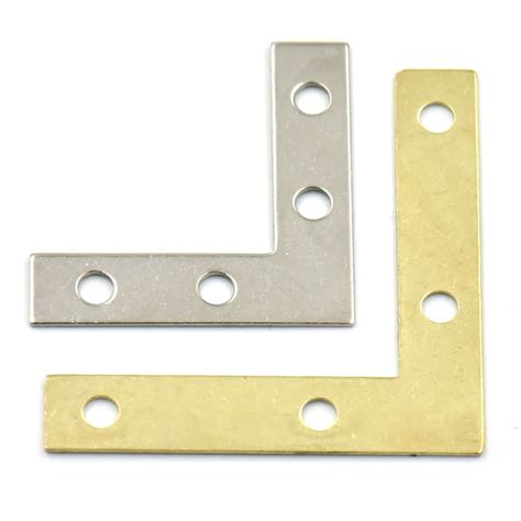20 Pcs Steel L Shape Corner Brace Plate Right Angle Bracket 4