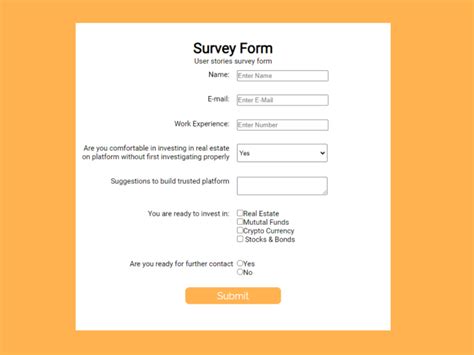HTML Survey Form 的图像结果