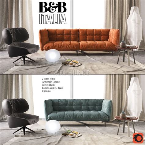 B & B Italia Sofa Husk 3dsMax Model – 3DSky Model Free