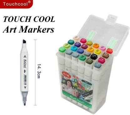 Flipkart.com | TouchCool Touch Cool White Body Dual Tip Art Marker ...