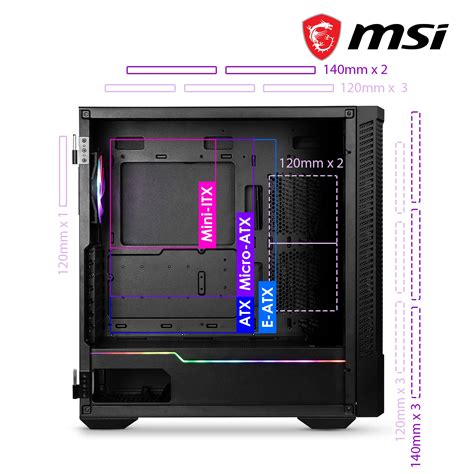 MSI MAG PANO M100R PZ Hyte Y70 Touch Mid Tower Case White/Black (E ATX ...