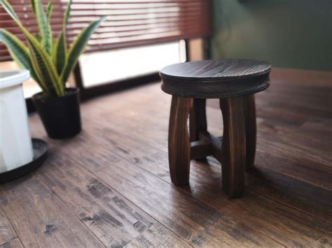 flowerstand 【 sugi wood antique style 】 | mossy stone