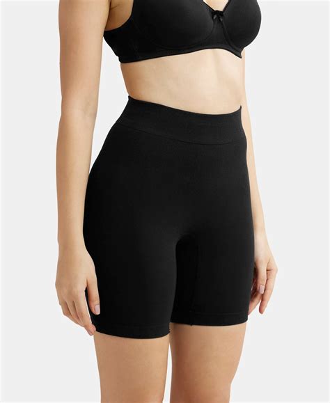 Buy Mid Waist Cotton Rich Elastane Stretch Seamfree Shorts Shapewear ...